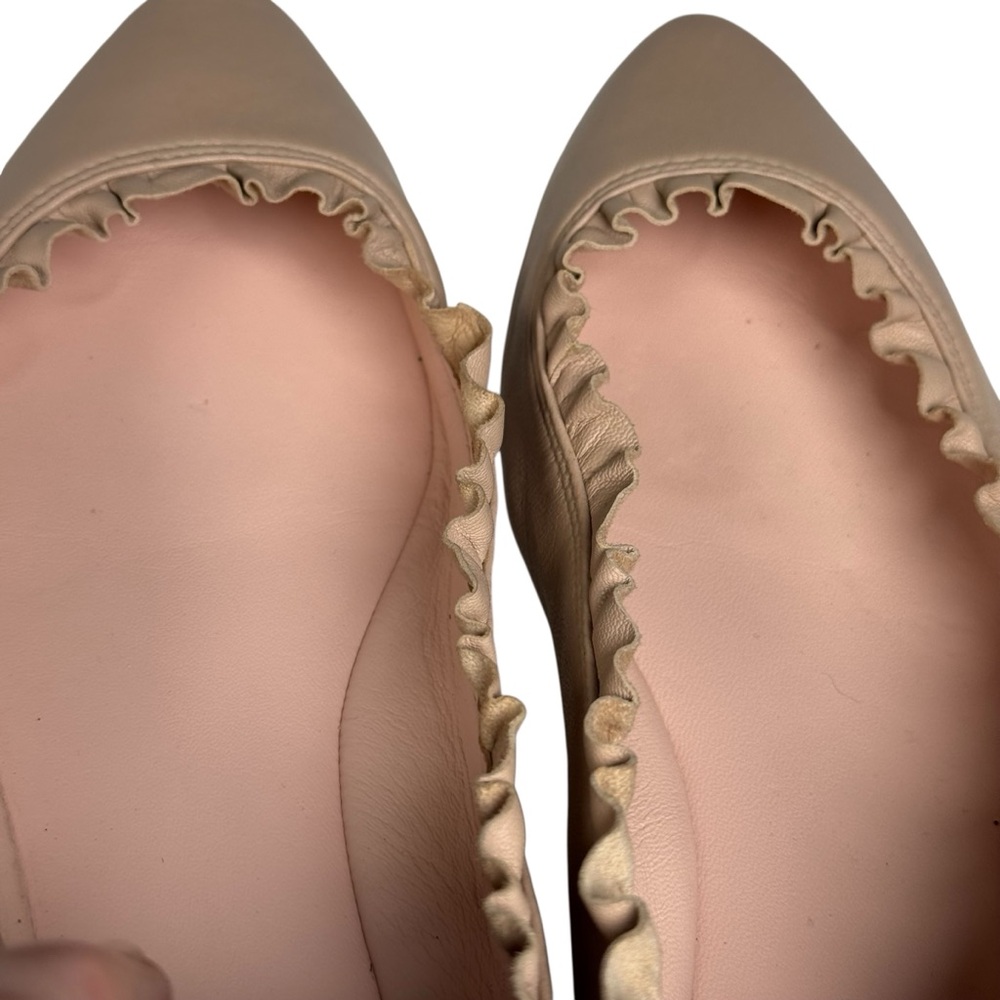 Kate Spade Nicole Blush Pink Leather Pointed Flats 7.5 - Picture 5 of 9